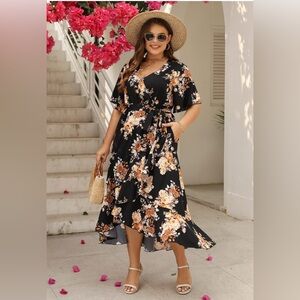 NWT Keluummi Plus Size Wedding Guest Maxi Dress for Curvy Women, size 22